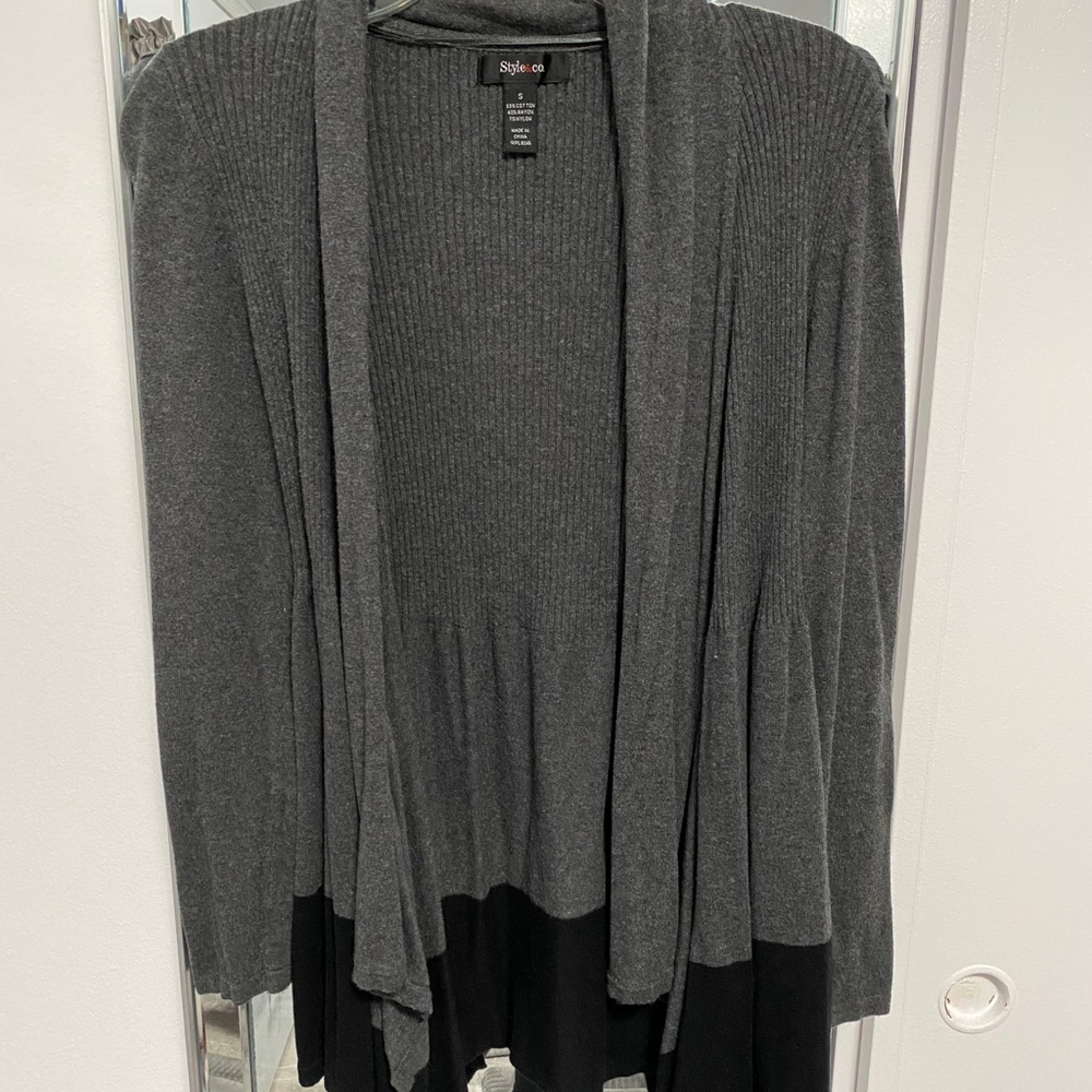 Style and Co color blocked cardigan
